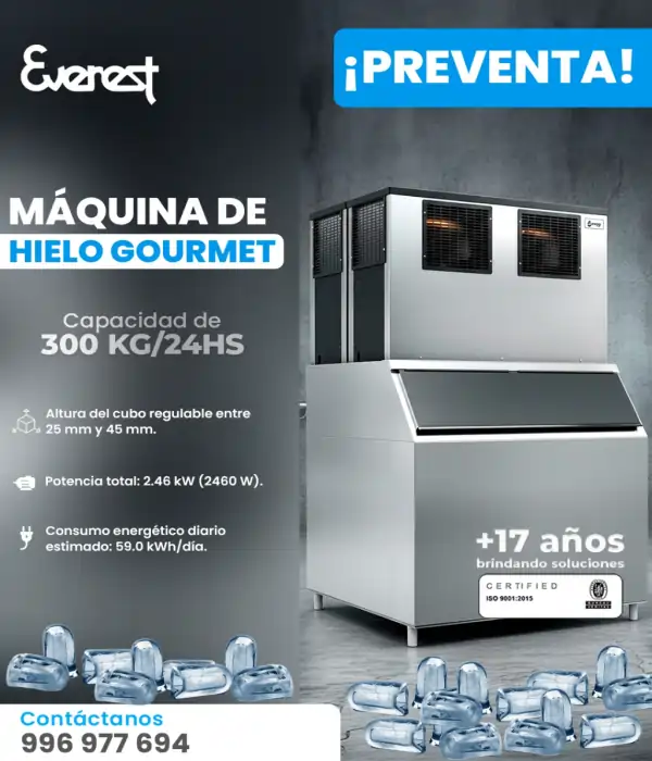 MAQUINA DE HIELO EVEREST 300KG PRE VENTA