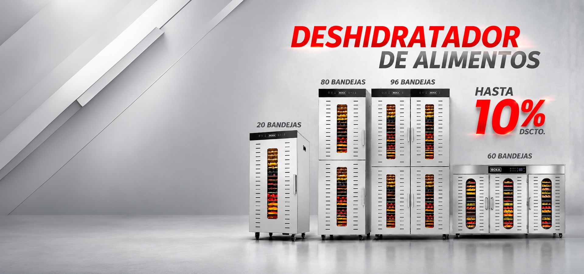 Deshidratadora industrial Boxa de alta capacidad para procesamiento de alimentos